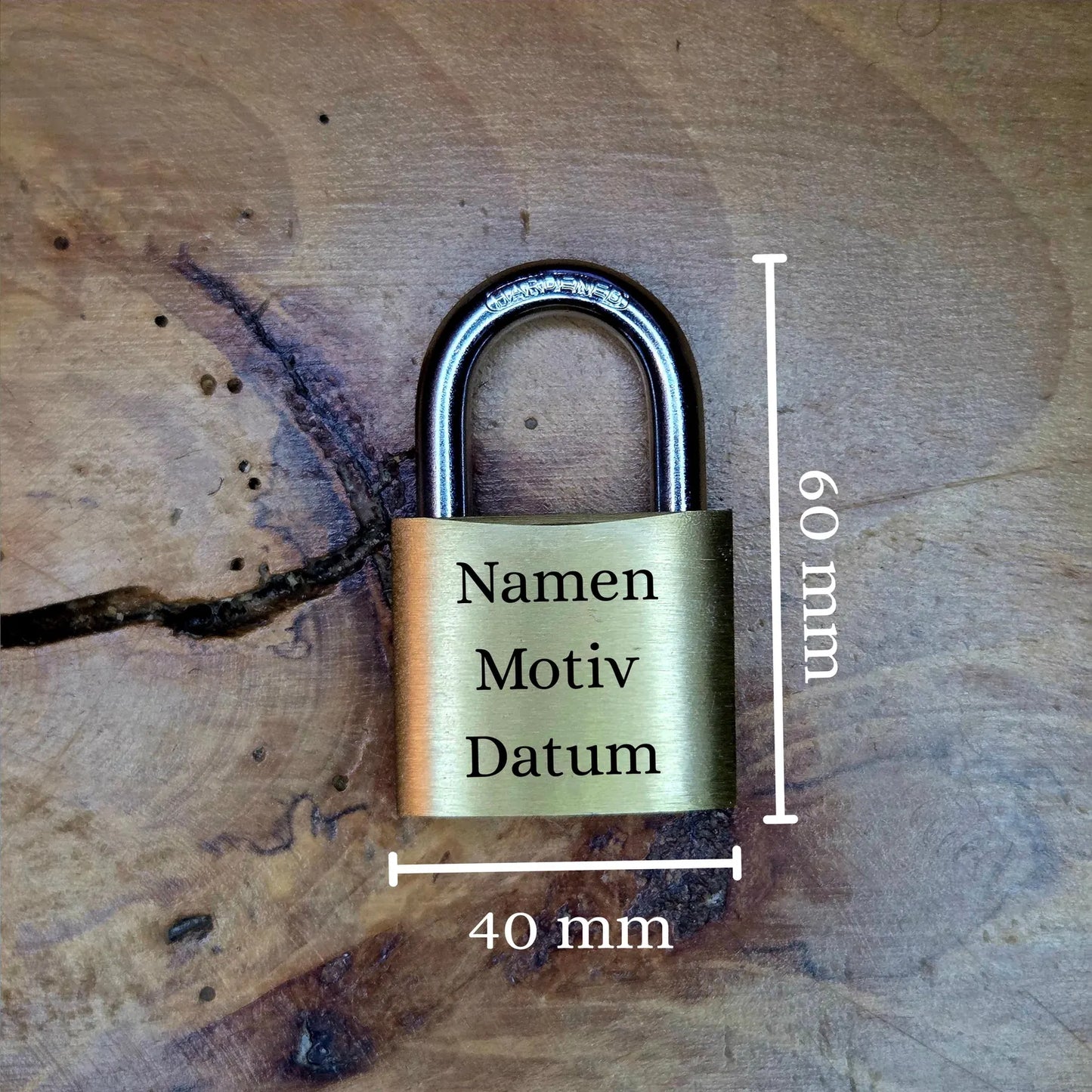 Liebesschloss mit Gravur personalisiert