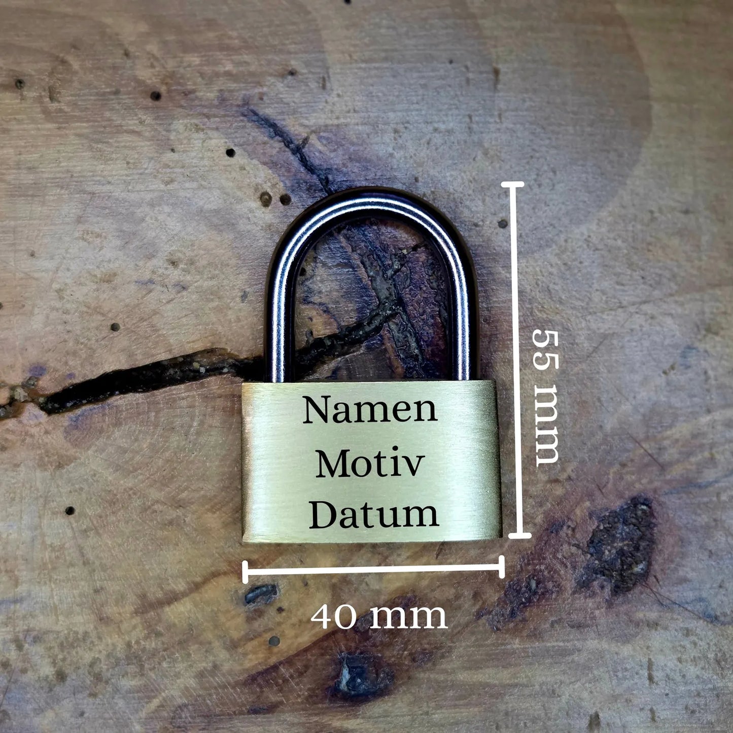 Kleines Liebesschloss mit Gravur personalisiert